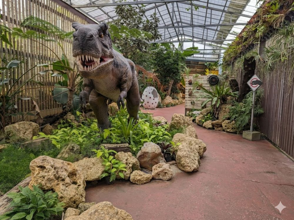 ナゴパイナップルパーク　歩く室内エリア　展示の恐竜