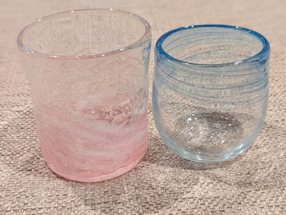 沖縄 吹きガラス体験 琉球ガラス コップ 手作り