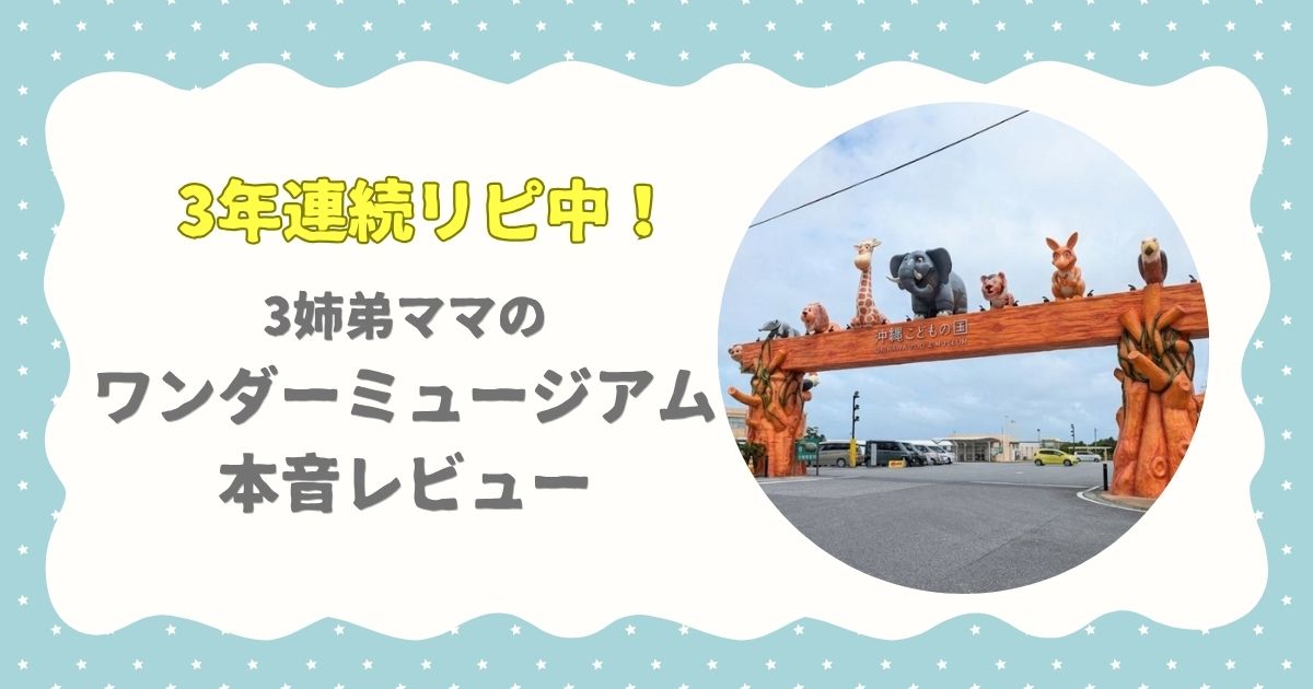 3年連続リピ中!3姉弟ママのワンダーミュージアム本音レビュー