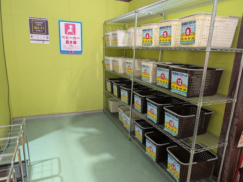 Bbキッズパークの荷物置き場